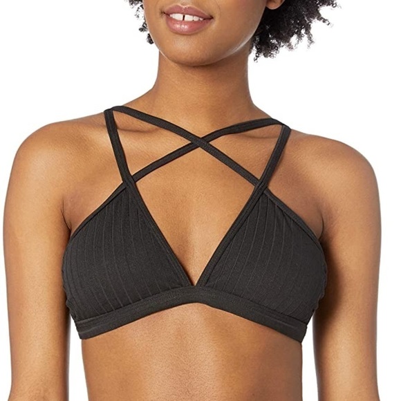 Reef Strappy Bikini Top in Black S - Picture 1 of 7